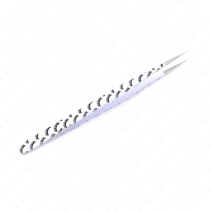 Pince à épiler en acier inoxydable en forme de I pour isolation des cils, applicateur d'extensions de cils à pointe en fibre, conception enduite de papier - Product Image 5