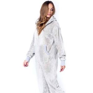 Pyjamas tendance en polaire unisexe pour adultes, imprimés animaux, à capuche, pour l'hiver, vente en gros, fabrication OEM - Product Image 3