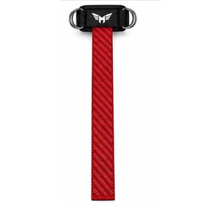 Sangles de levage en nylon rouge rembourrées avec anneaux en D pour poignets, réglables pour musculation, entraînement en salle de sport, fitness, en coton réglable - Product Image 5