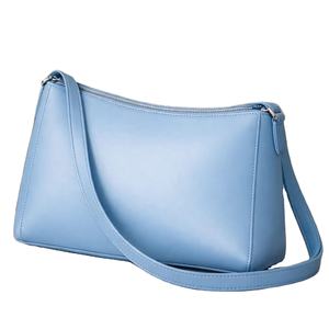 Esta bolsa de hombro estilo hobo en azul claro es la Calypso Shoulder Bag de la marca pakistaní Zoe bags. - Product Image 1