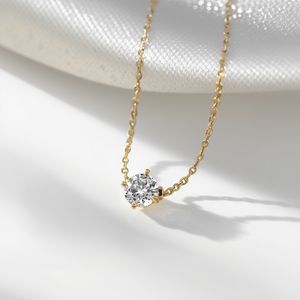 Collier tennis minimaliste en or rose 18 carats avec pierres naturelles, chaîne à maillons, bijoux fins de luxe, fabricant OEM - Product Image 4