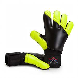 Gants tactiques AVENTRA INDUSTRY en PU noirs avec paume jaune fluo, longueur poignet, gants de sport durables - Product Image 3