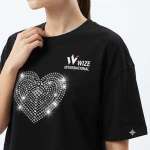 T-shirts courts pour femmes avec patchs imprimés à carreaux personnalisés OEM, 100% coton, manches courtes, respirants, écologiques - Product Image 3