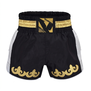 Premium Quality Traditional Style Cut Muay Thai Shorts With Custom Team Logo Printing And Reinforced Durable Muay Thai Shorts - Product Image 1