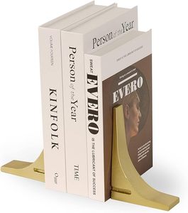 Gold Cast Iron <b>Bookends</b> Decorative Book Ends Heavy Duty Book Holder Vintage Metal <b>Bookends</b> for Shelves Home Office Decor - Product Image 5