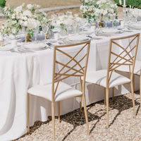 Chaises de salle à manger modernes empilables en métal doré pour mariage, appartement, parc – Durables, écologiques, pour salon