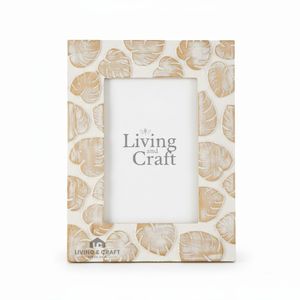 กรอบรูปไม้ทำมือสไตล์วินเทจโมเดิร์นลายใบไม้ |   กรอบรูปตั้งโต๊ะสำหรับตกแต่งบ้านและของขวัญ - Product Image 1