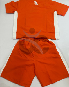 ORCAFITS Custom Made Orange Half-<b>Zip</b> T-Shirt & Shorts Set Breathable <b>Zip</b> <b>up</b> Lightweight Nylon Windbreaker Set Unisex Regular Fit - Product Image 2