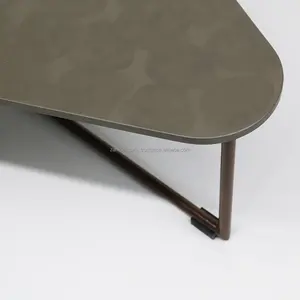 Luxury Stainless Steel <b>Coffee</b> <b>Table</b> Handmade Modern Style Luxury <b>Oval</b> Dining <b>Table</b> Gold Finishes Metal Frame Export Quality - Product Image 2