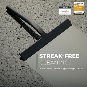 9 Inch Black <b>Silicone</b> <b>Window</b> Squeegee for Bathroom and Glass Cleaning Shower Squeegee for Glass Doors - Product Image 2
