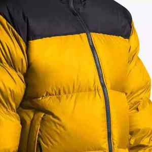 Men's Winter Warm Color <b>yellow</b> <b>Puffer</b> Coat Casual Zip Up Windproof Outerwear with Embroidery Fashionable Hooded <b>Jacket</b> - Product Image 2