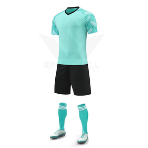 Ensemble de maillots de football personnalisés pour hommes, débardeur sans manches à col en V, polyester respirant, imprimé par transfert thermique, taille élastique - Product Image 4