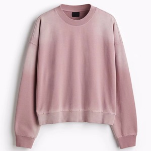เสื้อสเวตเชิ้ตคอกลมทรงโอเวอร์ไซส์แบบยูนิเซ็กซ์ สีพื้น ผ้าถัก สวมใส่สบายๆ สำหรับฤดูใบไม้ร่วง - Product Image 1