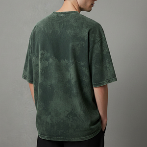 เสื้อยืดผู้ชายทรงโอเวอร์ไซส์คุณภาพสูง สไตล์สตรีทแวร์ วินเทจ ผ้าหนานุ่ม ล้างสีแบบแอซิดวอช พิมพ์ลาย DTG ตามสั่ง ผ้าคอตตอนถัก 100% - Product Image 6