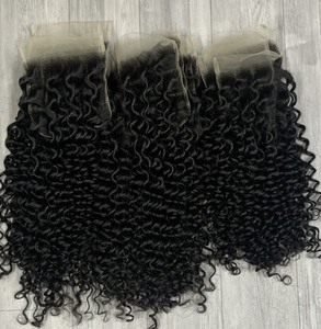 WHLESALE Conjunto de paquete de cabello humano de onda natural con cierre/Paquete de cabello totalmente natural frontal - Product Image 5