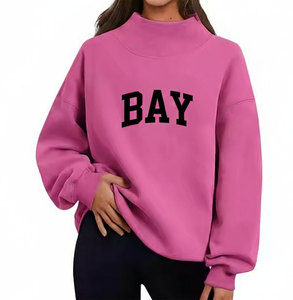 Sudadera Personalizada Bordada e Impresa para Mujer, Cuello Alto, Oversize, Ecológica, Transpirable, de Forro Polar, para Invierno, Corte Regular - Product Image 5