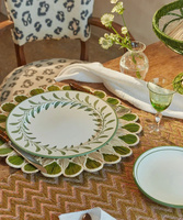 Set de table rond en raphia fait main, en fibres naturelles, élégant, rustique, style ferme, décoration de salle à manger haut de gamme