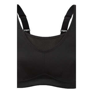 Sujetador deportivo sin espalda de alto soporte y transpirable para mujer con decoración de cristales para correr - Material de Spandex/Nylon de secado rápido - Product Image 3