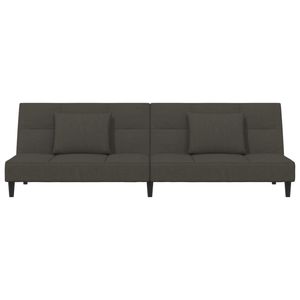 Canapé-lit 2 places en velours gris foncé 100% polyester Matériaux bois et plastique - Product Image 6