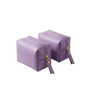 Ensemble de trousses de maquillage en PU rouge avec fermeture éclair et poignée souple, trousse de maquillage portable pour les voyages et l'usage quotidien - Product Image 3