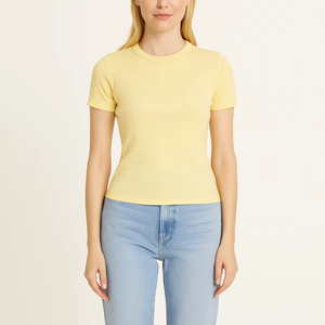 Camiseta Lisa de Verano para Mujer, Personalizada, al por Mayor, de Alta Calidad, 100% Algodón, de Secado Rápido, Transpirable, Estilo Urbano - Product Image 4