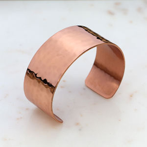 Handmade Hammered Brass Cuff <b>Bracelet</b> - Wide <b>Adjustable</b> Boho Bangle - Minimalist Jewelry Gift for Her - Product Image 3