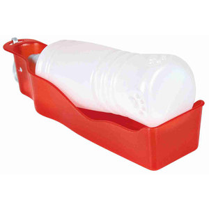 Bouteille d'eau de voyage 700 ml pour chien en déplacement, distributeur d'eau en plastique rouge pour animaux de compagnie - Product Image 4