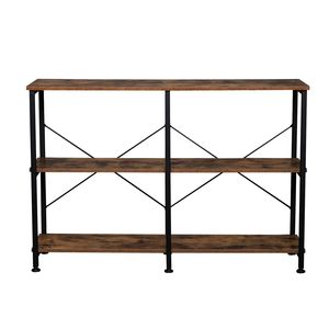 Table console industrielle rustique marron à 3 niveaux pour salon et entrée - Product Image 3