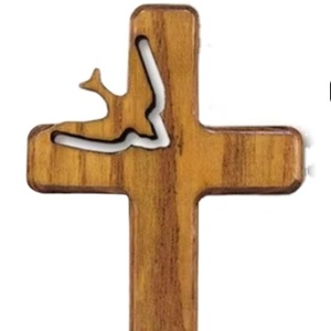 Elegante cruz de madera para decoración de pared religiosa Cruz cristiana Cruz colgante de pared de madera Premium para decoración del hogar y la oración - Product Image 1