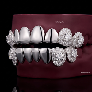 Grillz personnalisés en argent sterling 925 avec diamants Moissanite VVS, capuchons dentaires de luxe style Hip Hop, bijoux pour hommes et femmes - Product Image 2