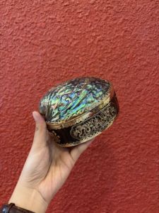 กล่องเครื่องประดับเปลือกหอยโบราณ กล่องใส่เครื่องประดับมุกเปลือกหอย กล่องเก็บของเปลือกหอยเป๋าฮื้อ กล่องของขวัญเปลือกหอยสไตล์โบราณ ของตกแต่ง - Product Image 3