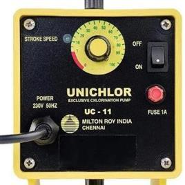 ปั๊มจ่ายสารเคมี MILTON ROY UC-12 สำหรับระบบบำบัดน้ำ 0-6 ลิตรต่อชั่วโมง กำลังการผลิต 230V รับประกัน 1 ปี น้ำหนักเบา 2 กก. - Product Image 6