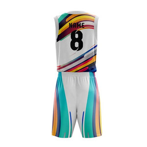 Maillots de basket-ball unisexes personnalisés en gros – Meilleur design réversible sublimé, gilet à séchage rapide, dernier style d'ensemble - Product Image 3