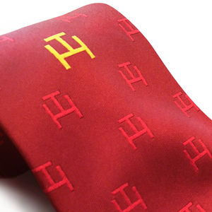Cravate en soie formelle pour homme avec broderie de logo personnalisé, service OEM écologique et respirant pour les insignes maçonniques - Product Image 5