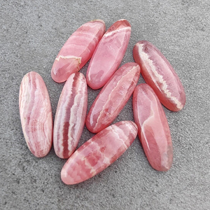 Cabochon en rhodochrosite AAA+ de grande taille, forme ovale, dos plat, pierre précieuse calibrée, pour la fabrication de bijoux - Product Image 2