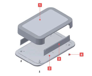 Caja de Conexiones Impermeable IP54 para Registrador de Datos, con Tratamiento de Superficie, 124x67x34mm, Carcasa de Plástico para Electrónica, OEM ABS - Product Image 4