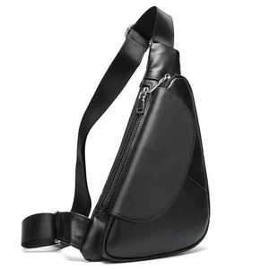 Unisex Small Crossbody Side Bag with Chain Strap <b>Waterproof</b> PU Leather Air Cushion Belt Zipper & Hasp Closure Below 21L Capacity - Product Image 4