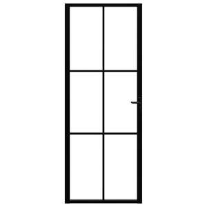 Porte intérieure en verre ESG et aluminium noir 29,9''x79,3'' - Product Image 3