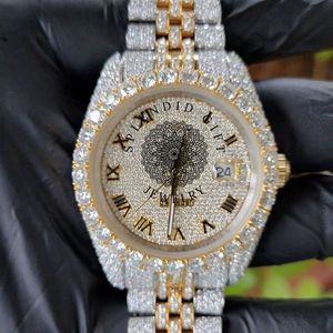 Splendid Diamond <b>Watch</b> Men Analog Quartz Luxury <b>Case</b> Roman Numeral Hidden Clasp 28mm Sapphire Crystal ETA Movement 10m Water - Product Image 5