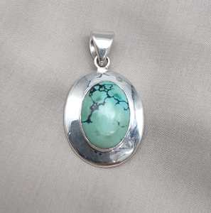 Pendentif turquoise bleu, argent sterling 925, bijoux en pierre naturelle faits à la main, exportateur en gros - Product Image 3