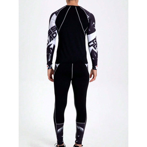 Survêtement de compression personnalisé avec logo, en nylon et polyester respirant, extensible, pour la gym – Fabricant et fournisseur OEM - Product Image 6