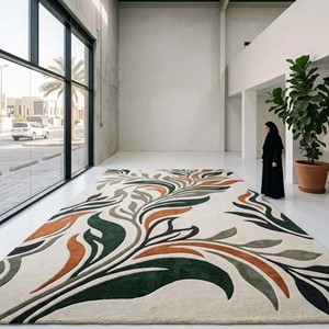 Modern Abstract Floral Area Rug Custom Printed Botanical Carpet Living Room Bedroom Home Decors Soft Washable Non <b>Slip</b> Floor <b>Mat</b> - Product Image 1