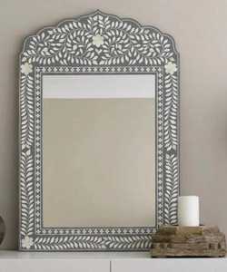 Highest Quality Modern Polished <b>Rectangle</b> Shape Bone Inlay <b>Mirror</b> Frame Latest Design Large Size <b>for</b> <b>Wall</b> Decor - Product Image 5