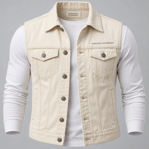 Trendy Washed Denim <b>Vests</b> with Timeless Appeal New Hot Selling Fashionable Casual Denim <b>Vest</b> for <b>Men</b> <b>Winter</b> - Product Image 2
