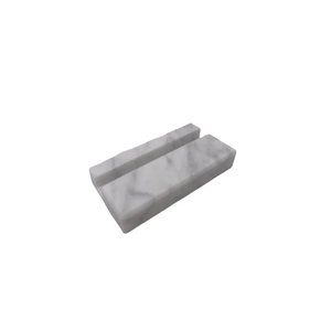 Porta tarjetas de visita de piedra de mármol natural en forma de triángulo y rectángulo a precio de mayorista. - Product Image 2