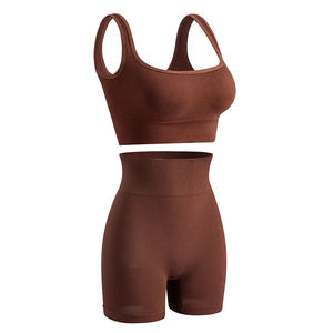 Conjuntos de ropa deportiva de yoga para mujer, de cintura alta, con efecto levantacola, de un solo hombro, con bloques de color, sexy, novedad 2026 - Product Image 2