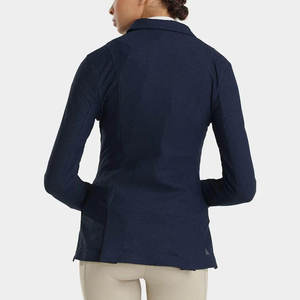 Custom Logo <b>Equestrian</b> Show Jacket Navy Blue Polyester Cotton for Show Jumping Competition - Product Image 3