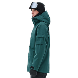 Heavy Duty Mens Ski Jacket <b>Waterproof</b> Thermal <b>Padded</b> Snowboard Jacket Wind Resistant Breathable Hood Outdoor Winter Sportswear - Product Image 2