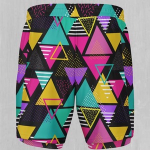 <b>Men</b> Geometric Print Canvas Board Shorts Quick Dry Mid Waist Drawstring Casual Swim <b>Trunks</b> Pockets Sublimation Transfer Print - Product Image 5