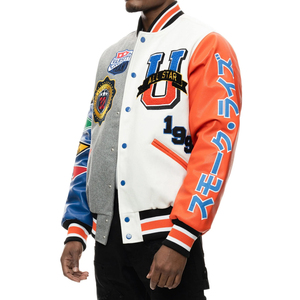 Factory Custom Women's 100% Wool Chenille Embroidery Letterman Baseball Varsity Cropped <b>Jacket</b> Streetwear Style Casual Wear - Product Image 3